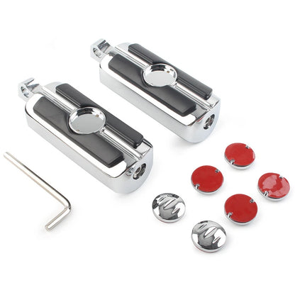 Chrome Footpegs for Harley-Davidson (10 mm, Pair)