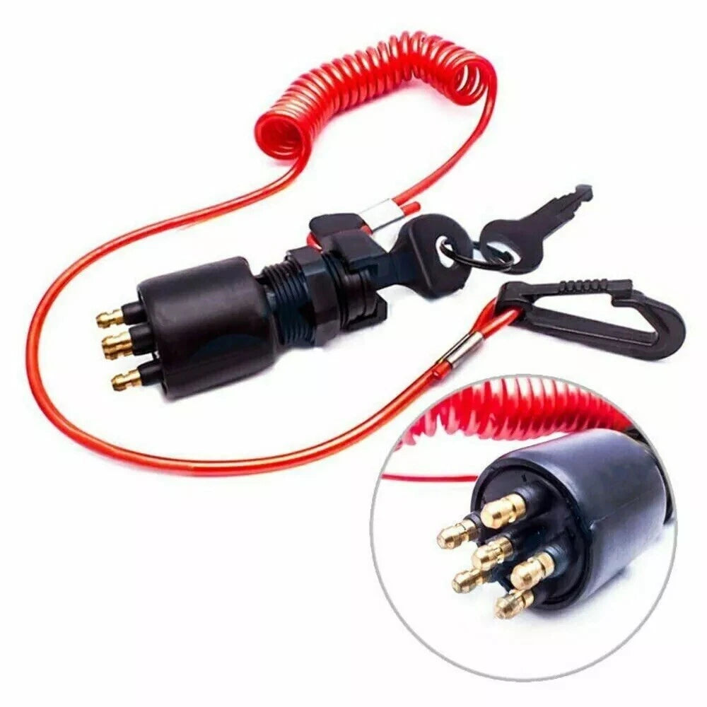 5005801 765562 For OMC BRP Johnson Evinrude Ignition Key Switch &Lanyard 1996-Up