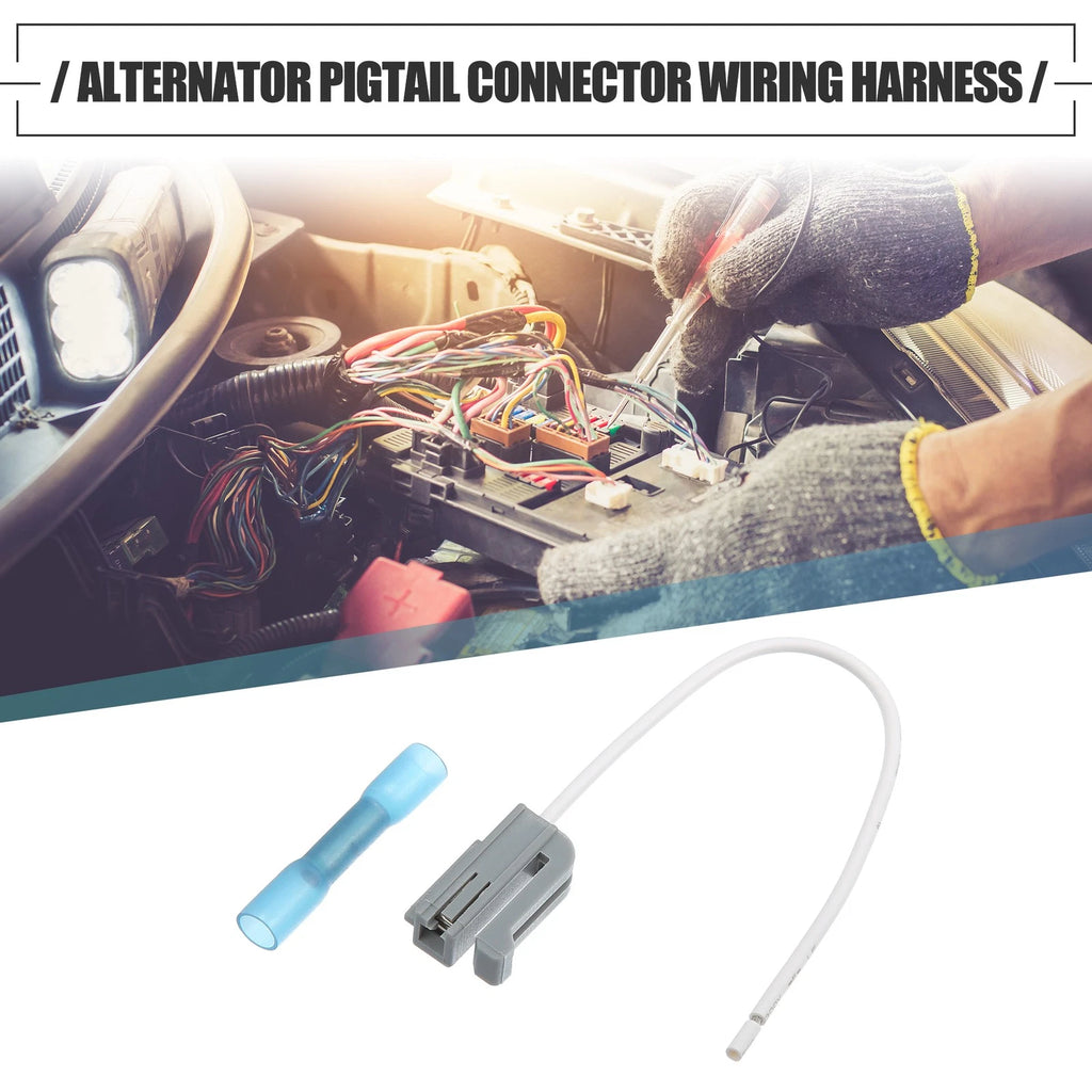 Alternator Pigtail Connector Wiring Harness for Ford Plastic White (1 Set) (1990–2019)